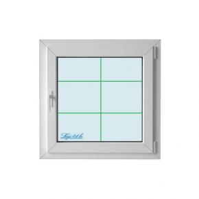 Окно PVC 860x1270 mm ручка слева KBE