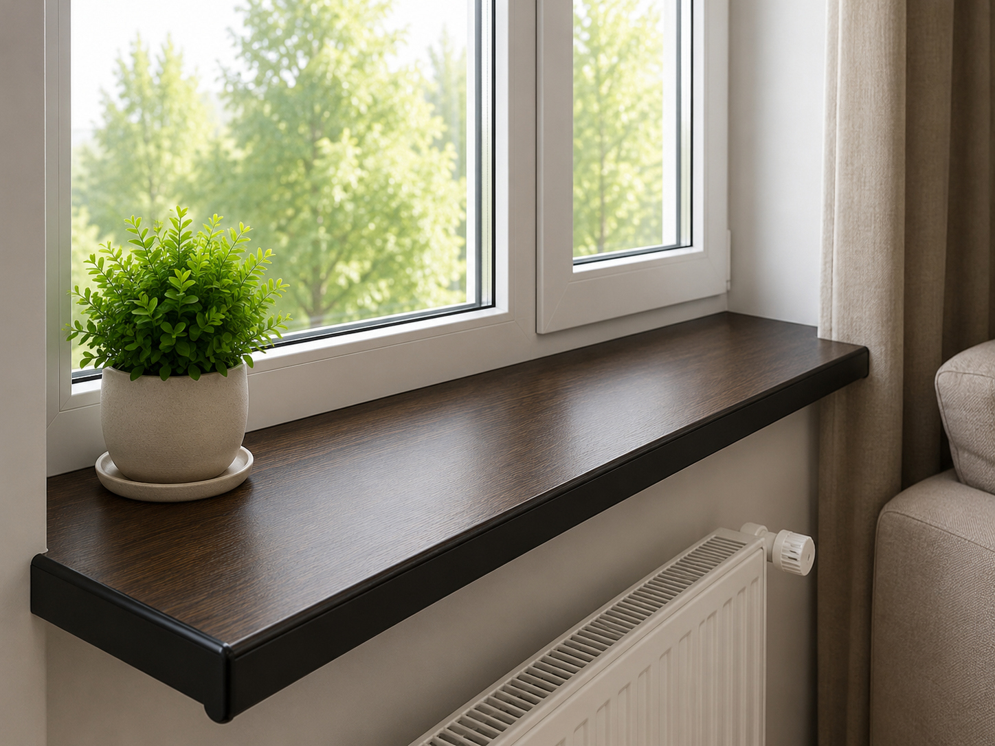 Dark Oak PVC window sill
