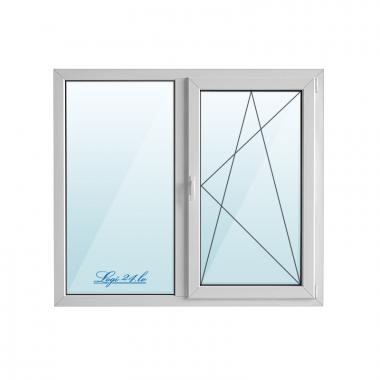 PVC window 1540x1410 mm 2 handles