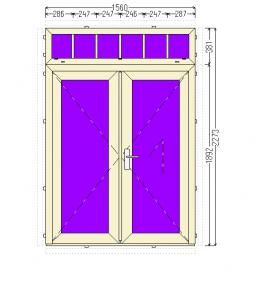 Door T PVC 1560 x 2273 mm