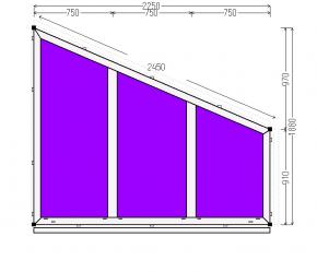 Trapeces logs PVC 2250 x 1880 mm