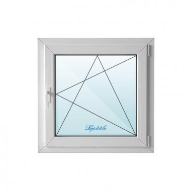 PVC window 1270x1270 mm handle on left side "Kömmerling 88"