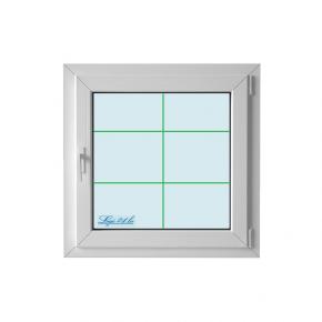 PVC window 860x1270 mm handle on left side KBE